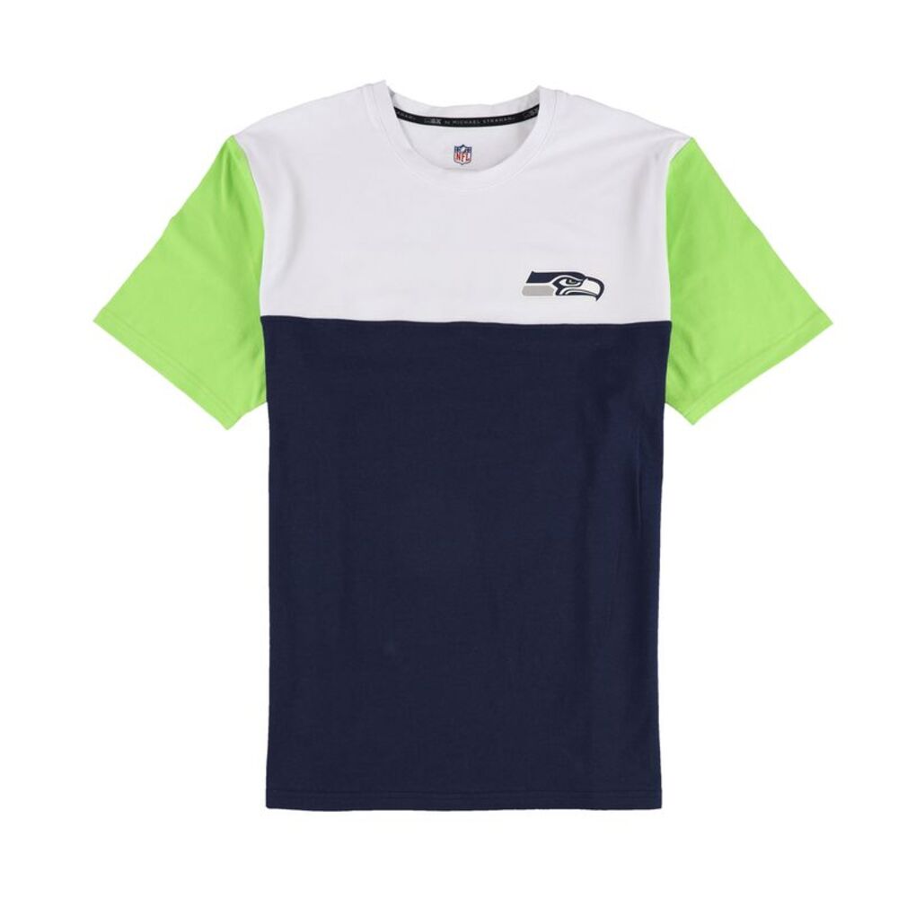 NFL Mens Seattle Seahawks Color Block Graphic T-Shirt, Multicoloured, L, DM